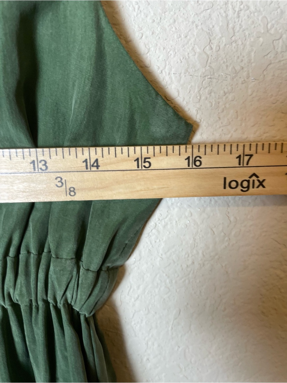 Dolce Vita 100% Silk Olive Green Sleeveless Gathered-Waist Mini Dress | Size XS - Picture 7 of 8